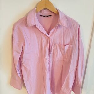 Zara Light Pink Collared Shirt
